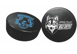 custom imprinted hockey puck