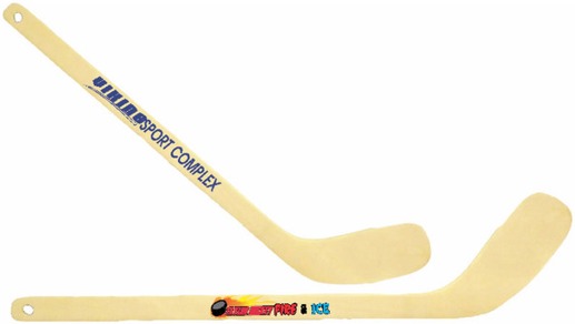custom imprinted wooden hockey stick