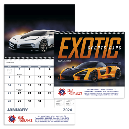  exotic sport cars calendars