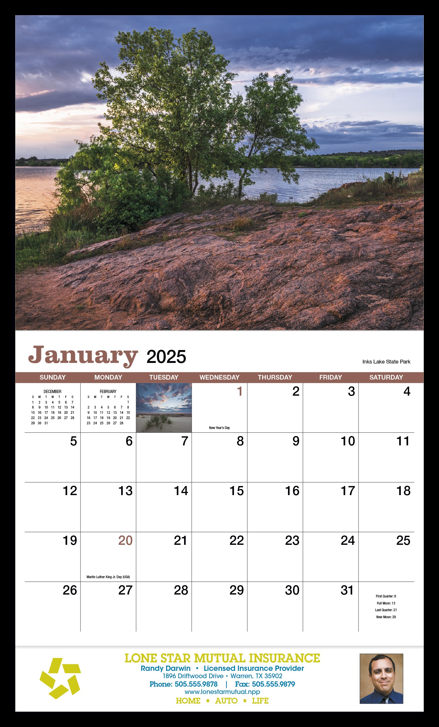 texas calendars