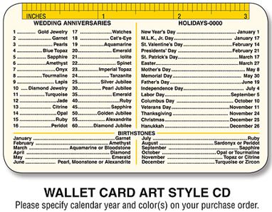 printed balance diet wallet card Chart